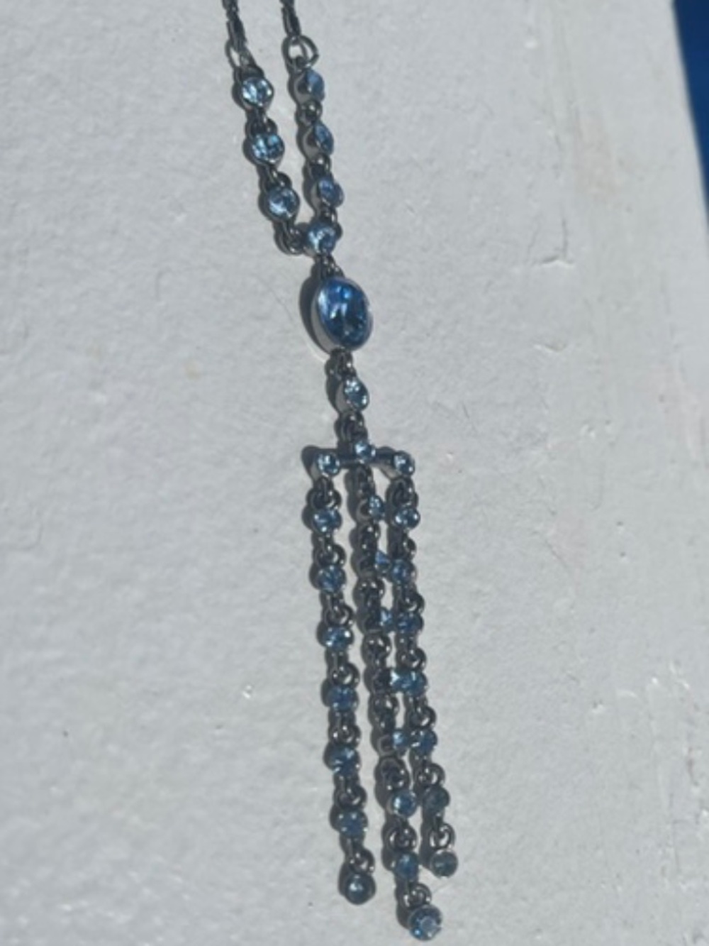 Givenchy Blue Rhinestone Necklace